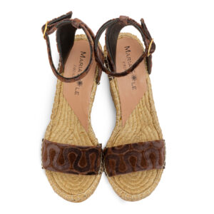 Espadrilles Sandalo con zeppa Cioccolato