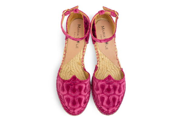 Espadrilles Aladino con zeppa Fuxia